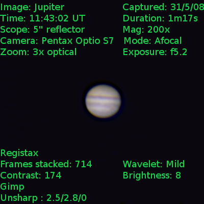 Afocal Jupiter 31/05/08