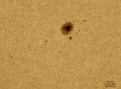 Sun Spot Area 2121 in WL